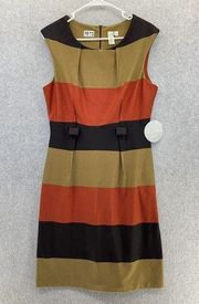 Emma & Michele Women's A Line Dress Sleeveless Brown Orange Size 10 Fall Colors