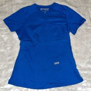 Grey’s Anatomy royal blue scrub top, size XS