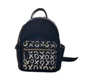 Forever 21 Black Mini Backpack with XOXO Print
