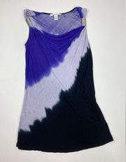 Kenneth Cole Tank Blouse S Purple Silver Black