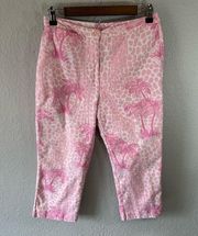 Lilly‎ Pulitzer | Pink Palm Trees & Animal Printed Pants Sz. 10