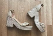 SOCIETY Block Heel Espadrilles Sandals 10