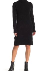 Turtleneck Sweater Dress Black Size X Large