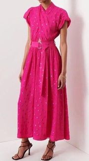 NWT Derek Lam 10 Crosby Celeste Midi Dress 6 Pink