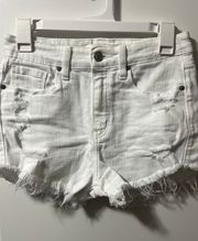 White Jean Shorts 