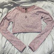 Gymshark Fleur Texture Long Sleeve Crop Top