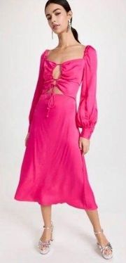 NEW NWT  Pink Cutout Maxi Dress