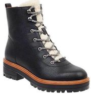 faux-fur hiker moto boots women’s Size 8 1/2M