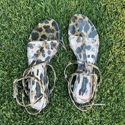 Dolce & Gabbana T-Strap Leopard Sandal