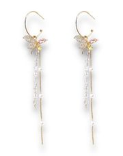 Elegant Butterfly Tassel Chain Dangle Drop Earrings for Women