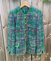 Vintage Saks Fifth Avenue Multicolored Tweed Jacket size 6