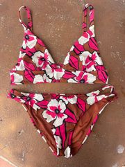 matching floral bikini set