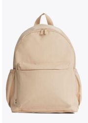 BEIS BEISICS Backpack Beige Canvas Trolly Pass Through Vanilla Girl 12x15x6