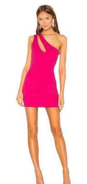 Hot Pink One Shoulder Dress
