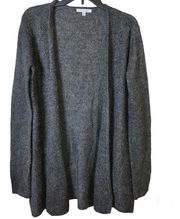 Classiques Entier Mohair Blend Open Front Cardigan Gray Size Medium