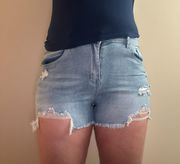 Distressed Jean Shorts