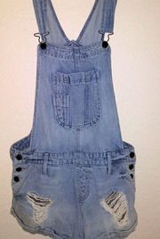 Denim Overall Shorts