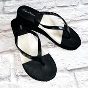 Calvin Klein Wedge Flip Flop Sandals sz 7