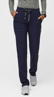 Navy Yola High Waisted 2.0 - Skinny Scrub Pants - S / Navy