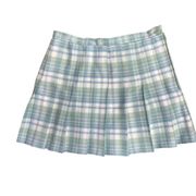 Rewind plaid pleated skirt XL