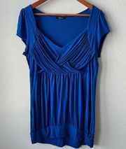 s | Royal Blue Top Cap Sleeve