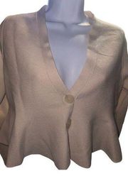 525 America WOMEN’s peplum style SIZE S beige in color NWT TAGS