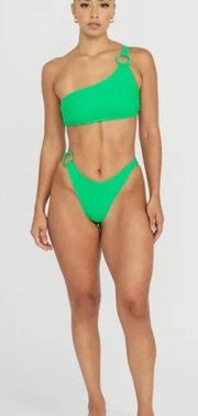 NWT Riot Swim Manila Bikini Top & Bottom Bermuda Green Women's Size XS