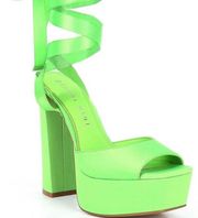 Satin Platform Heels