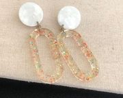 Vibrant Multicolored Pierced Earrings