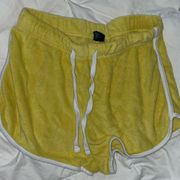 Yellow Terrycloth Shorts