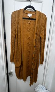 Rust Tight Knit Duster