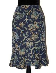 Talbot Paisley Pure Silk Skirt Size 10