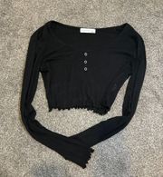 Cropped Black Long Sleeve 