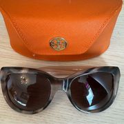 Tory Burch Polarized Sunglasses - turtle shell - with case