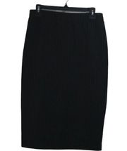 Women's H&M Black Pinstripe Pencil Skirt Size Medium EUC #6456