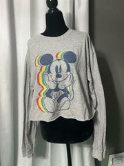 Disney Micky Mouse Long Sleeve Crop Top