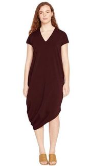 Universal Standard Iconic Geneva V-Neck Dress Black Cherry Size Small / 14-16