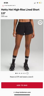 Black Hotty Hot 2.5” Shorts HR