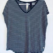Yogalicious Striped Open Back Active T-Shirt Large