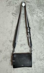 Botkier Black Pebbled Leather Black Hardware Crossbody Purse Two Straps NWT