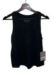 NWT Everlane Cotton Tank Top Racerback Black Size Small