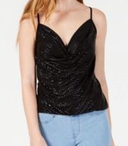 Gypsies Moondust Top Black Cowl Neck Camisole