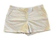 Crown & Ivy Women's Petite Beige Chino Shorts Size 14P