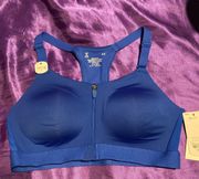 High Impact Racing Blue Sports Bra Medium