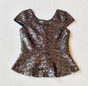 Gianni Bini Sequin Peplum Top