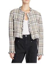 Isabel Marant Etoile Nameo Jacket Lilac Yellow Multi Plaid Size 44 / US 12