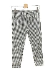 Rag & Bone 10 Inch Capri Gingham Jeans Black White Size 26