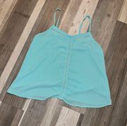 Couture Sheer Light Blue Tank Top