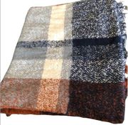 Winter Rich Colors Blanket Scarf W/Fringe 86X22 MixIt Cozy Soft Warm