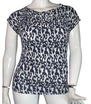 New York & Company leopard print cowl neck tee